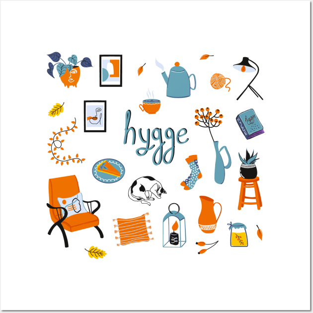 Hygge. Concept of Scandinavian lifestyle. Wall Art by DanielK